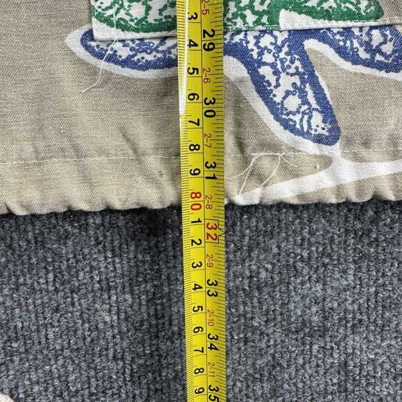 Vtg Michigan Rag & Co Tan Rainbow Starfish Canvas Hoodie Jacket Sz S M Oversized - Picture 5 of 8